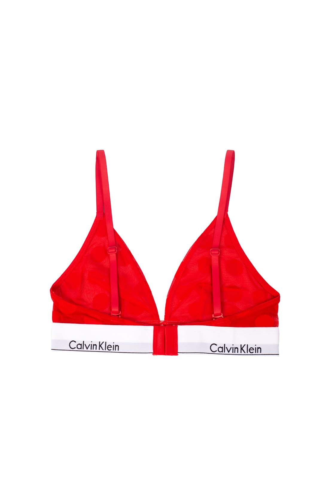 CALVIN KLEIN - Women's triangle bralette with polka dot texture-0