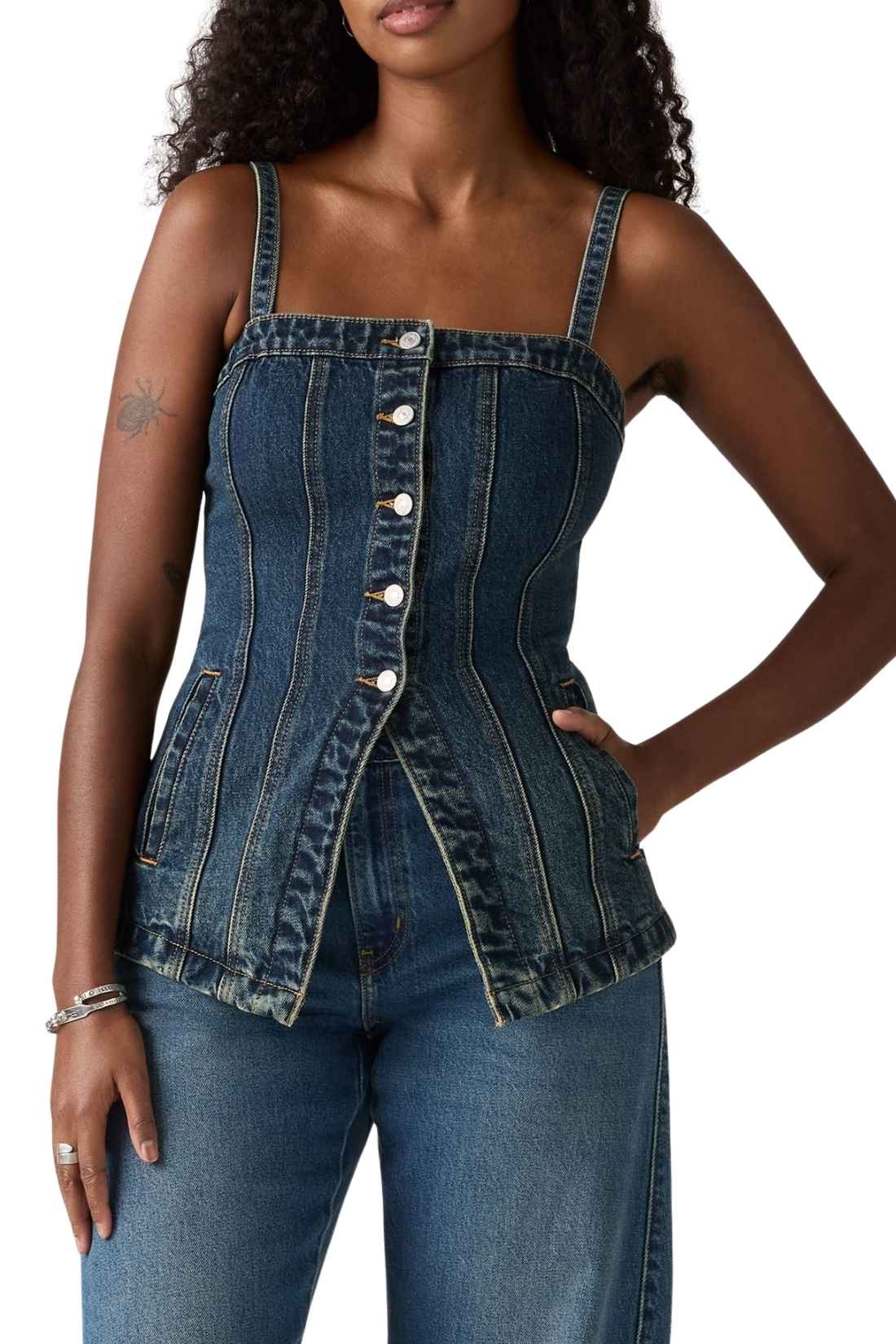 LEVI'S - Women's denim bustier top-10
