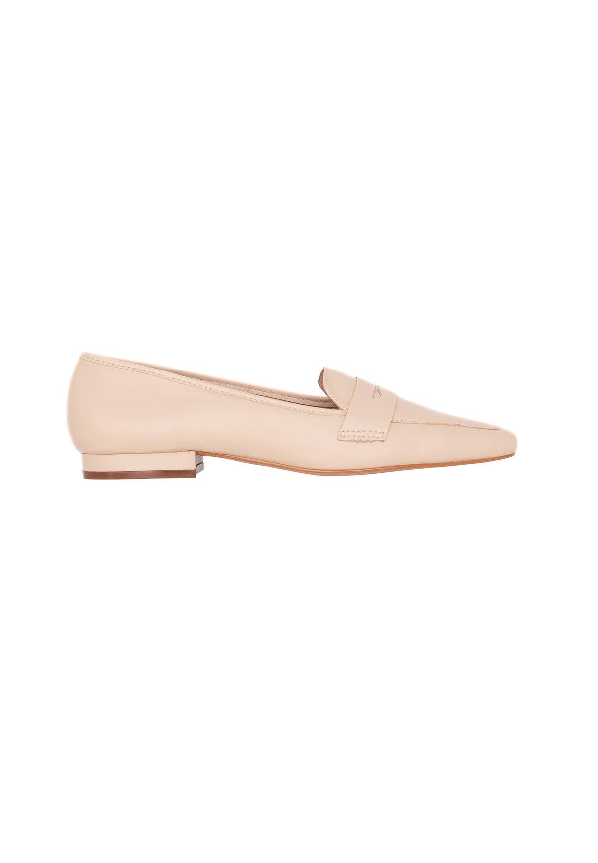 Mangará Atelier loafers til kvinder – beige med firkantet tå