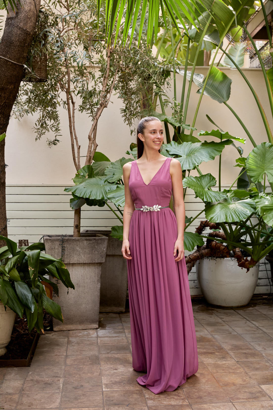 Ceylan Bcn lang kjole til kvinder – elegant chiffon