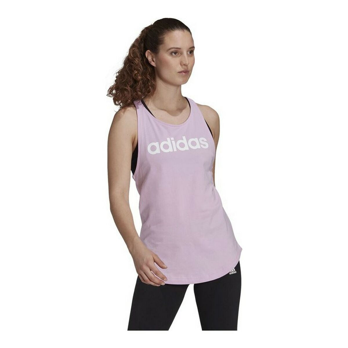 Tank Top Women Adidas Essentials Logo Lavendar-6