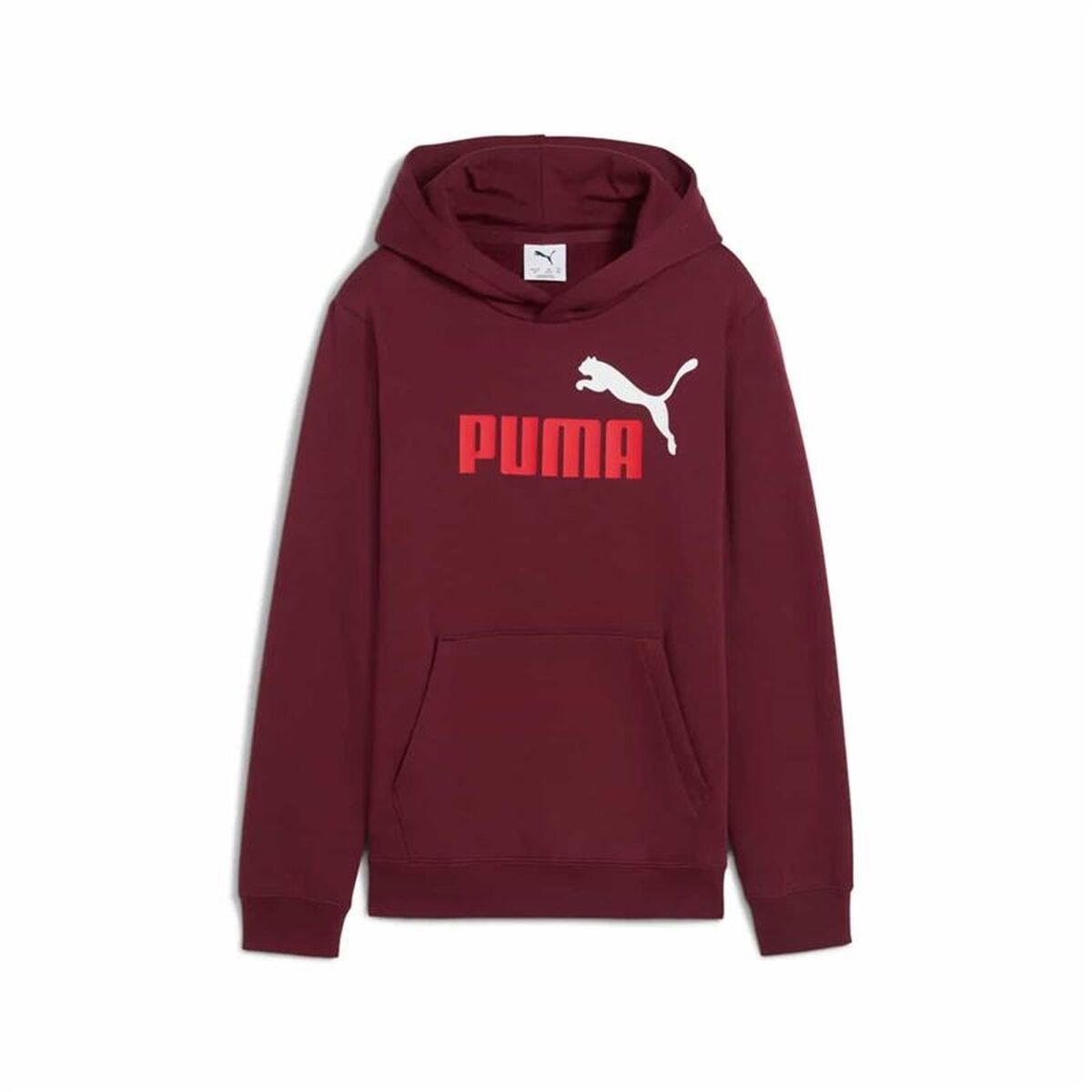 Puma Essentials hoodie til piger i bordeaux