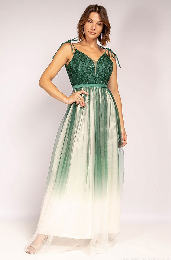 PINK BOOM DRESS DARK GREEN 76004-1-0