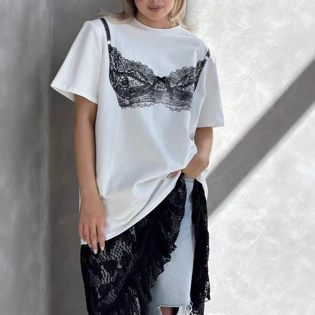 Women's Pure Cotton Short-sleeve T-shirt Top-3