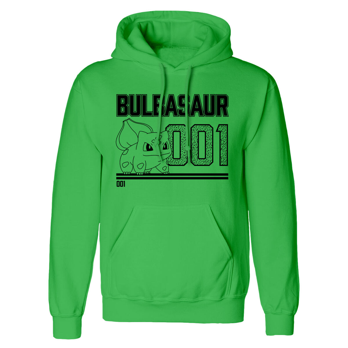 Unisex Hoodie Pokémon Bulbasaur Line Art Green-0