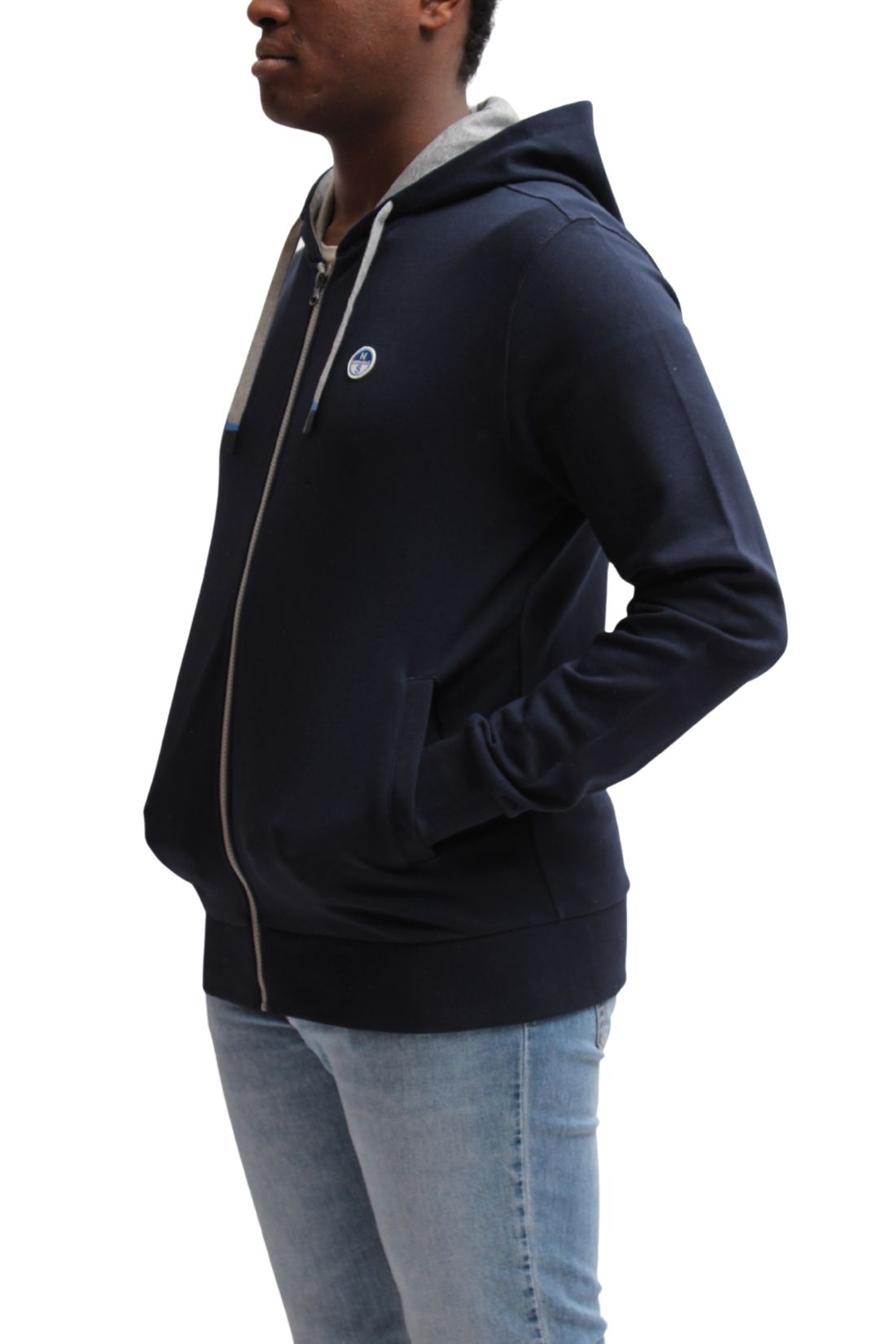 NORTH SAILS - Men's logo hoodie with zip fastening - Size 4XL-9