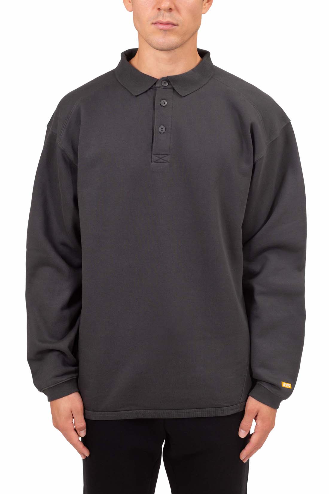 LEVI'S - Men's winter oversize sweatshirt with polo shirt design-9