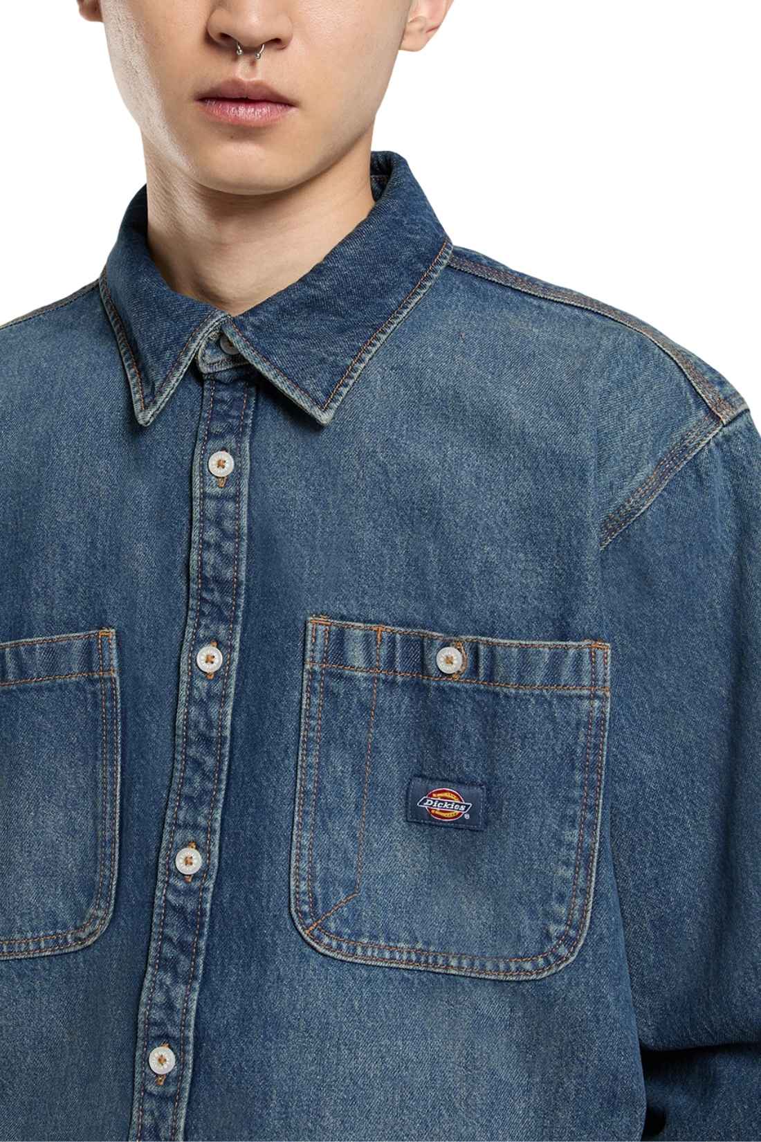 DICKIES - Men's denim Mechanic shirt-0