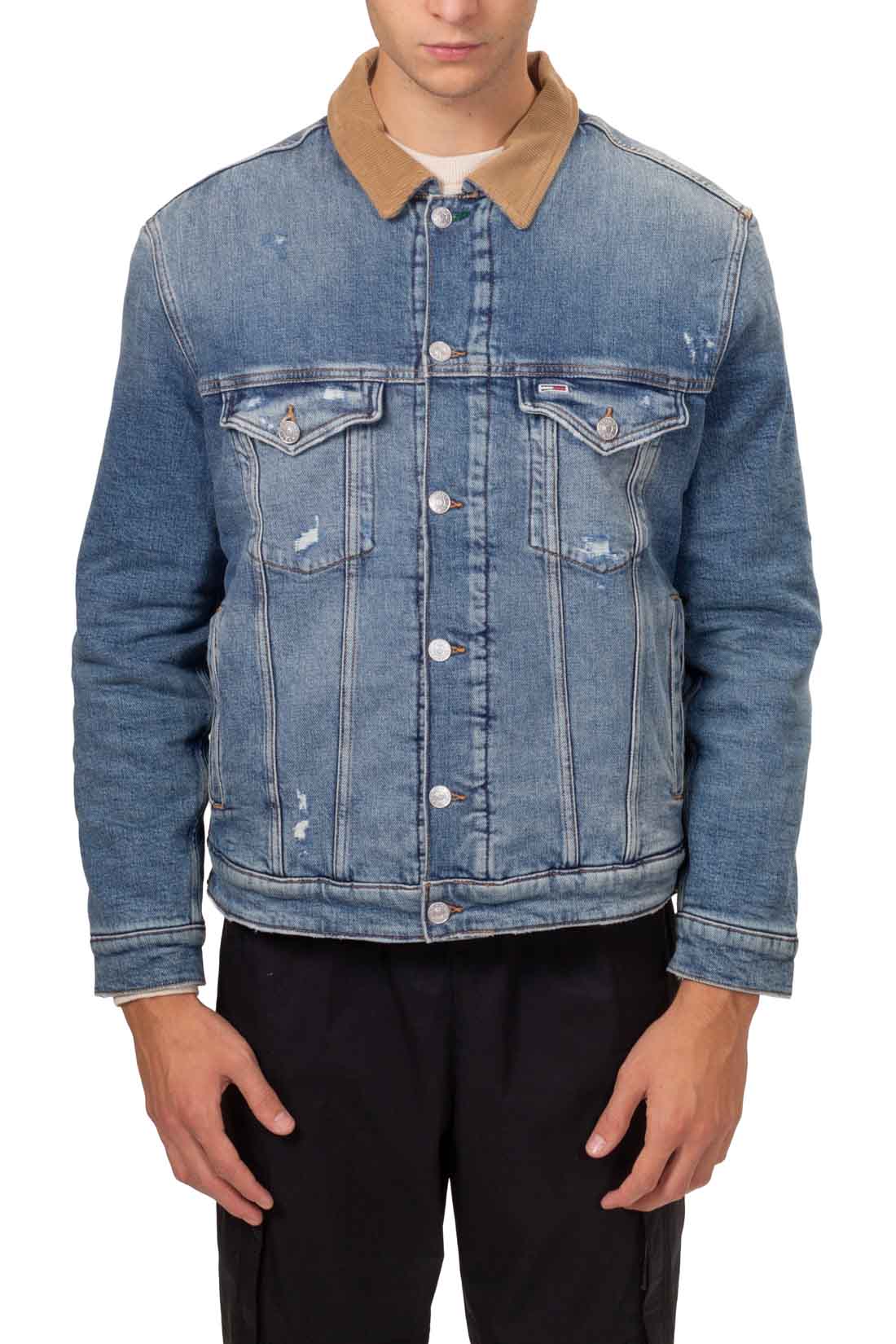 TOMMY JEANS - Men's Ryan trucker jacket with fleece lining-9