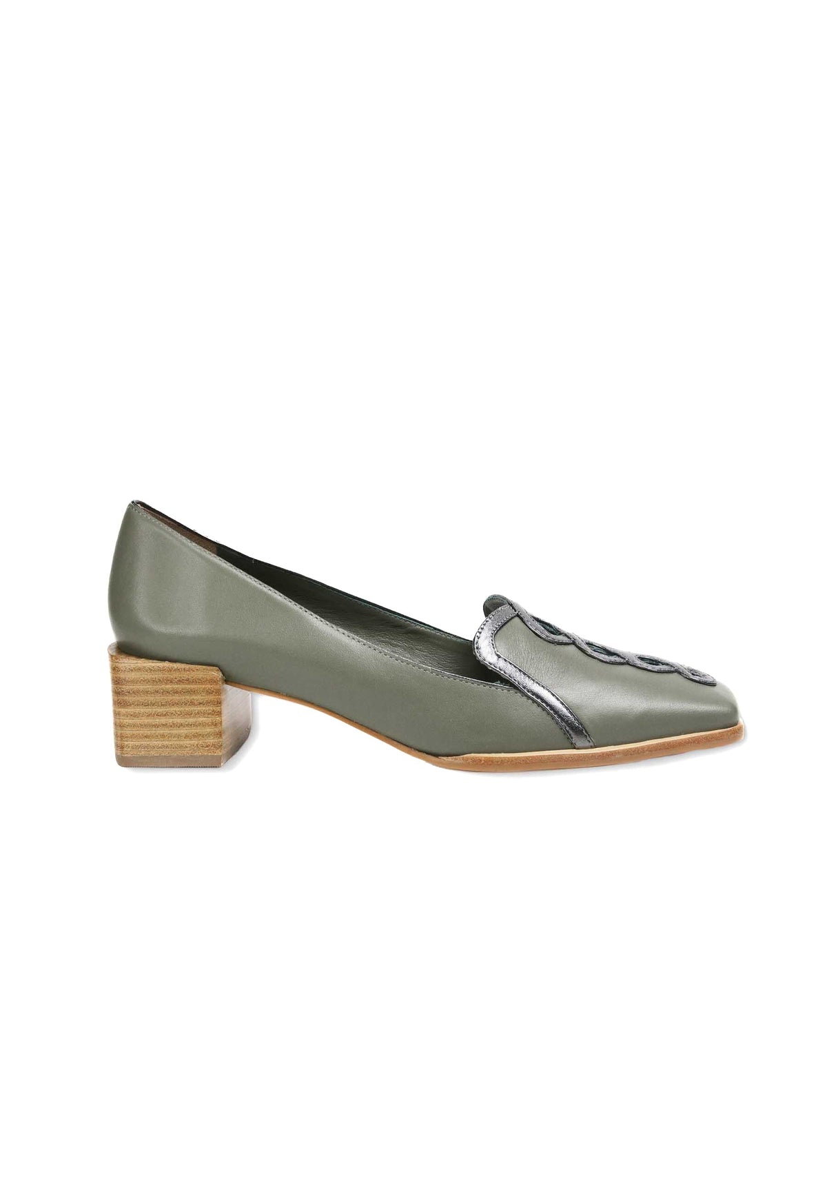 Mangará Atelier Cordía loafers til kvinder – grønne læderloafers