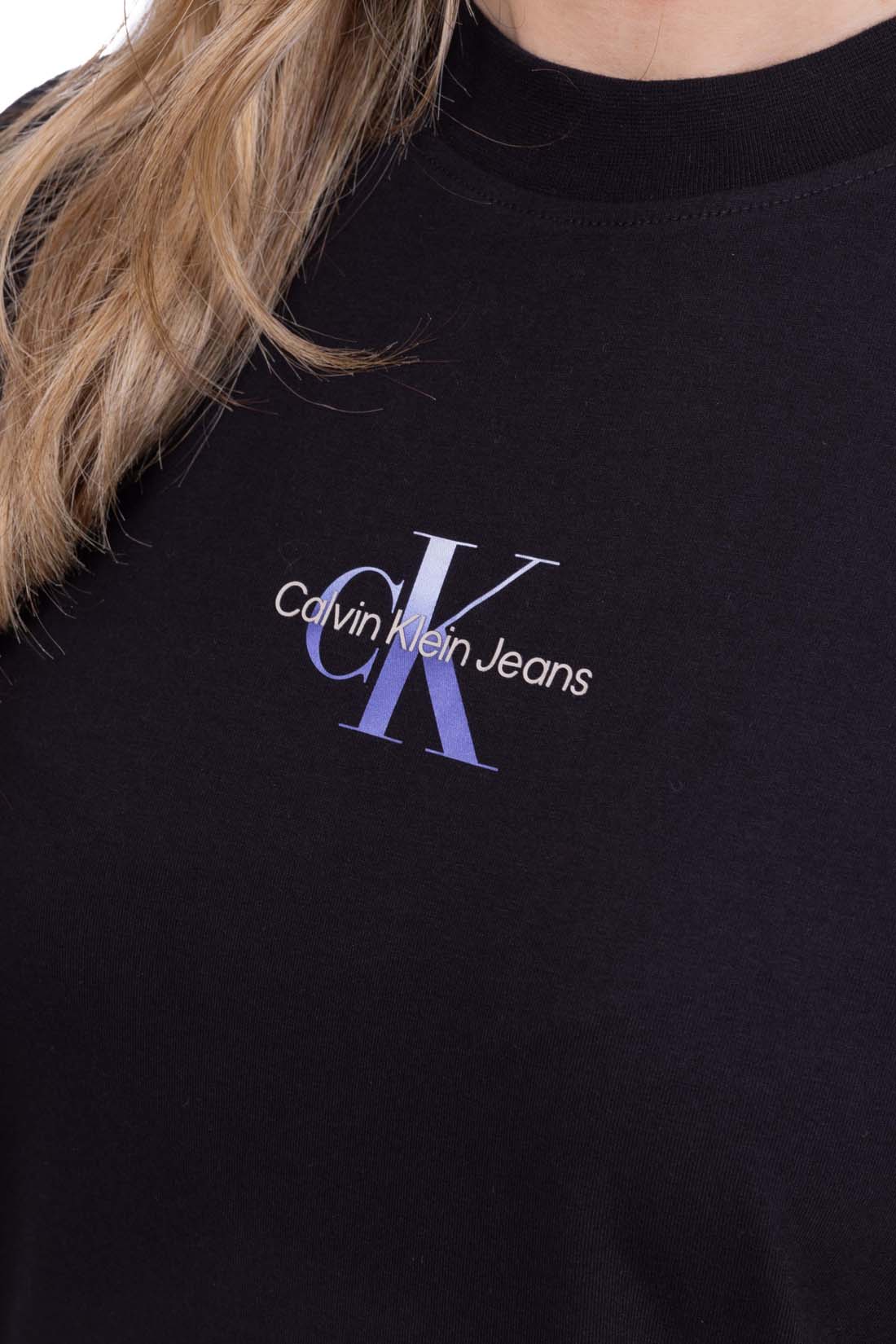 CALVIN KLEIN JEANS - Women's T-shirt dress with iridescent logo-0