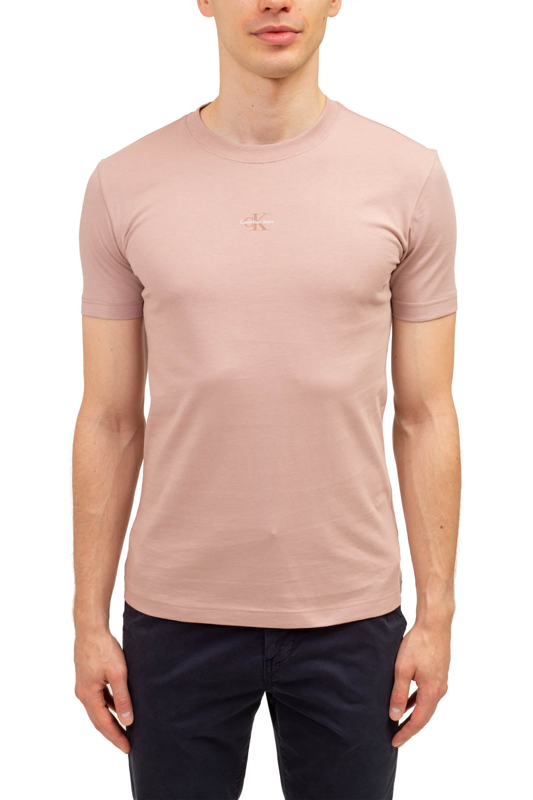 CALVIN KLEIN JEANS - Men's regular T-shirt with micro logo - Size L-9