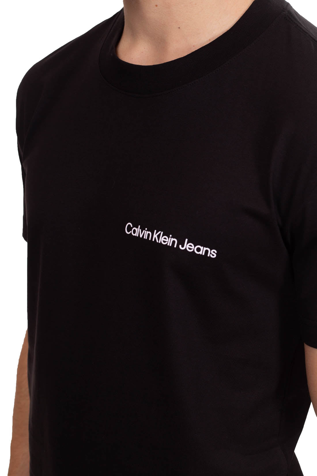 CALVIN KLEIN JEANS - Men's T-shirt with linear logo - Size XL-0