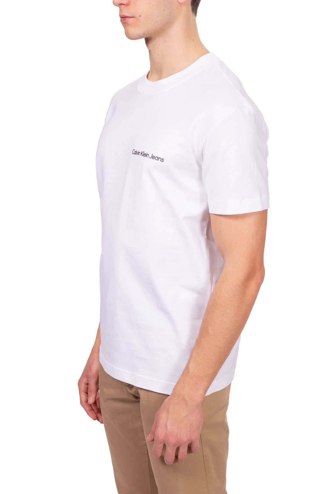 CALVIN KLEIN JEANS - Men's T-shirt with linear logo - Size XL-19