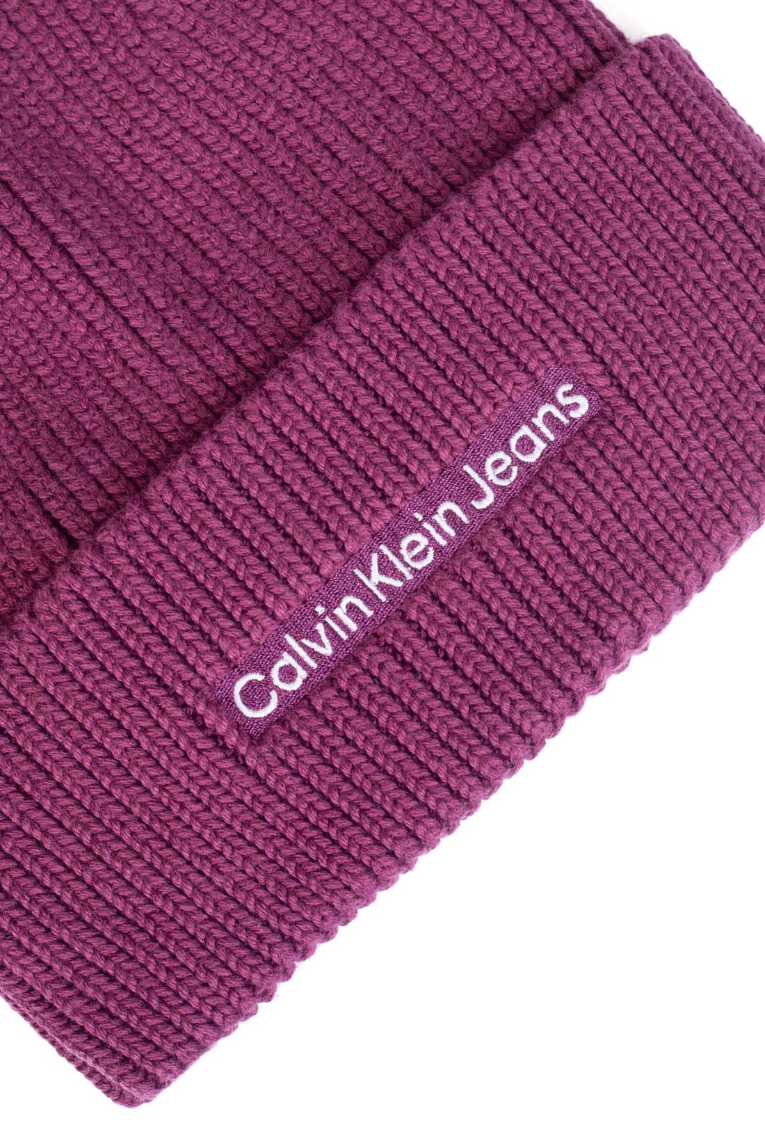 CALVIN KLEIN JEANS - Men's ribbed logo beanie - Size One size-1