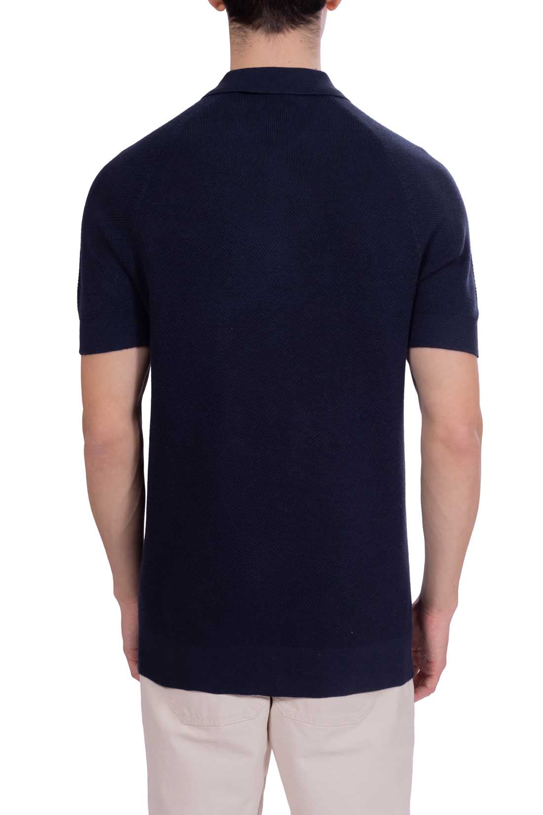 LYLE & SCOTT - Men's knitted polo shirt in linen blend-10