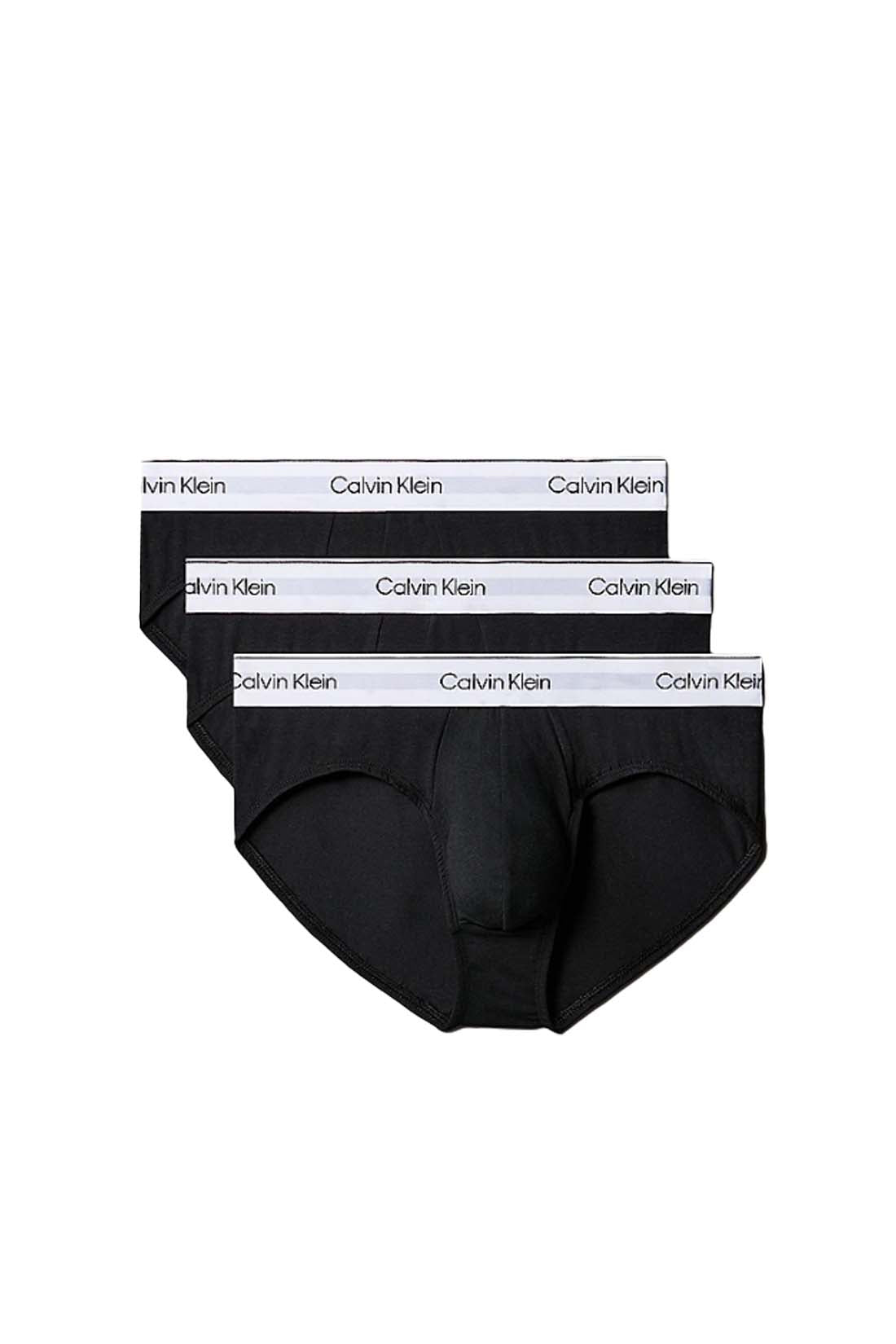CALVIN KLEIN - Slip uomo 3-pack Icon Cotton Stretch - Taglia L-0