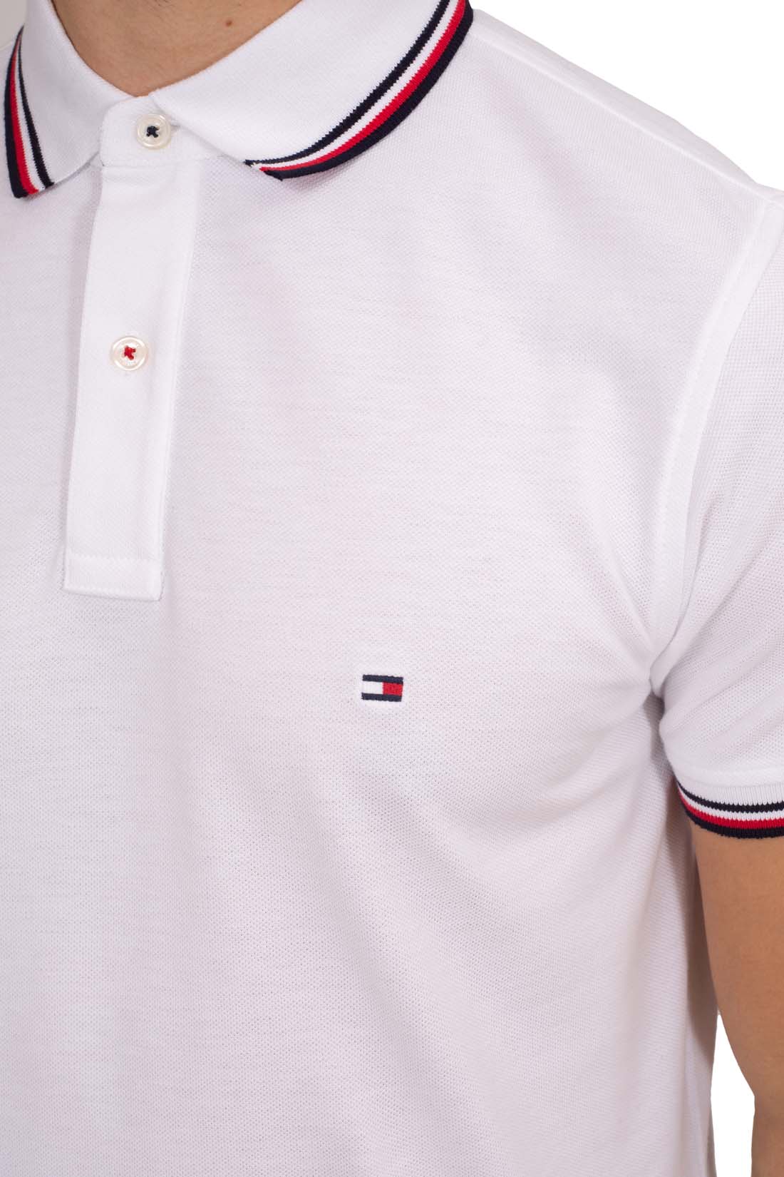 TOMMY HILFIGER - Men's slim polo shirt with contrasting profiles - Size XXL-0