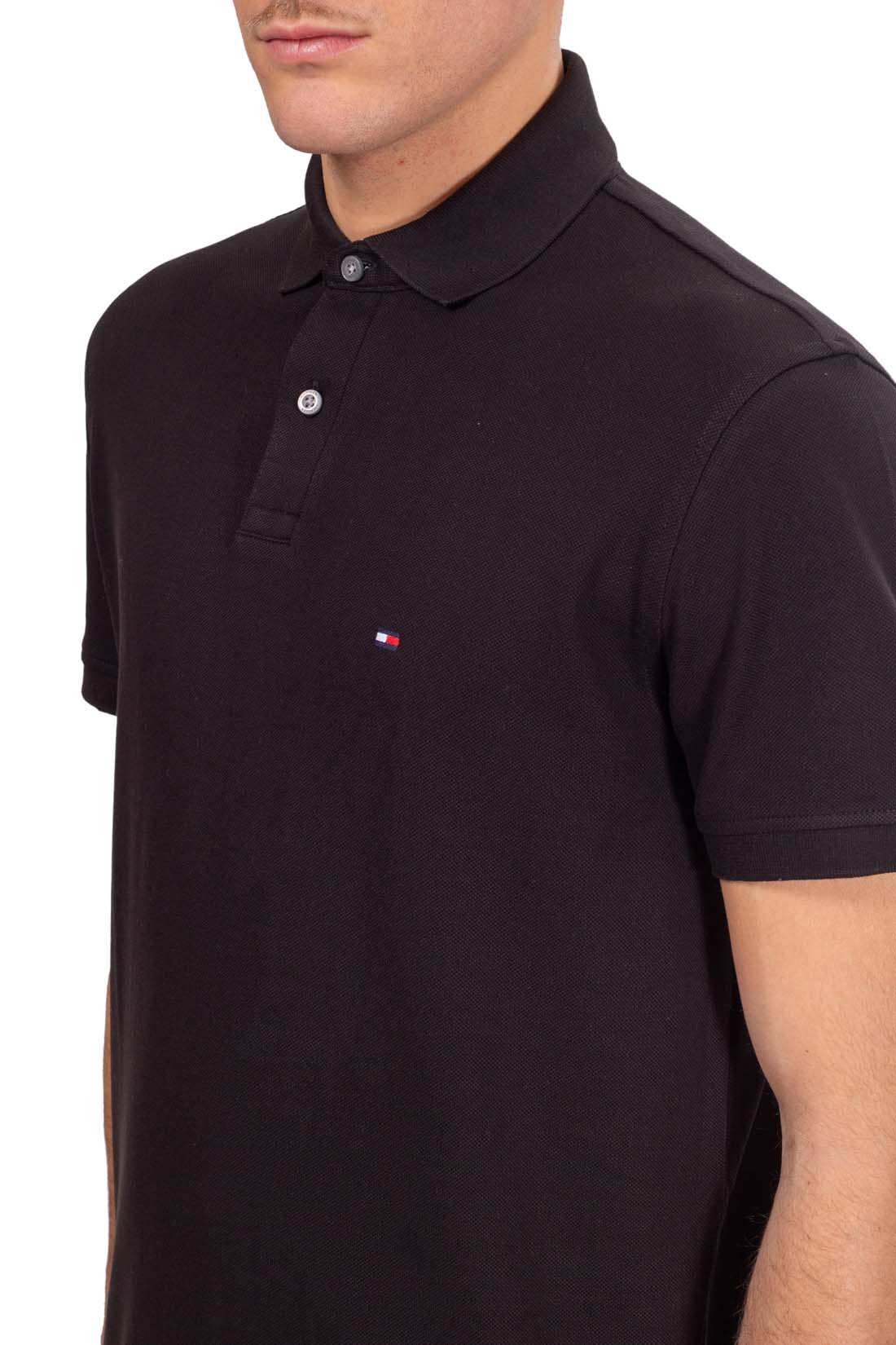 TOMMY HILFIGER - Men's regular polo shirt with side slits - Size S-0
