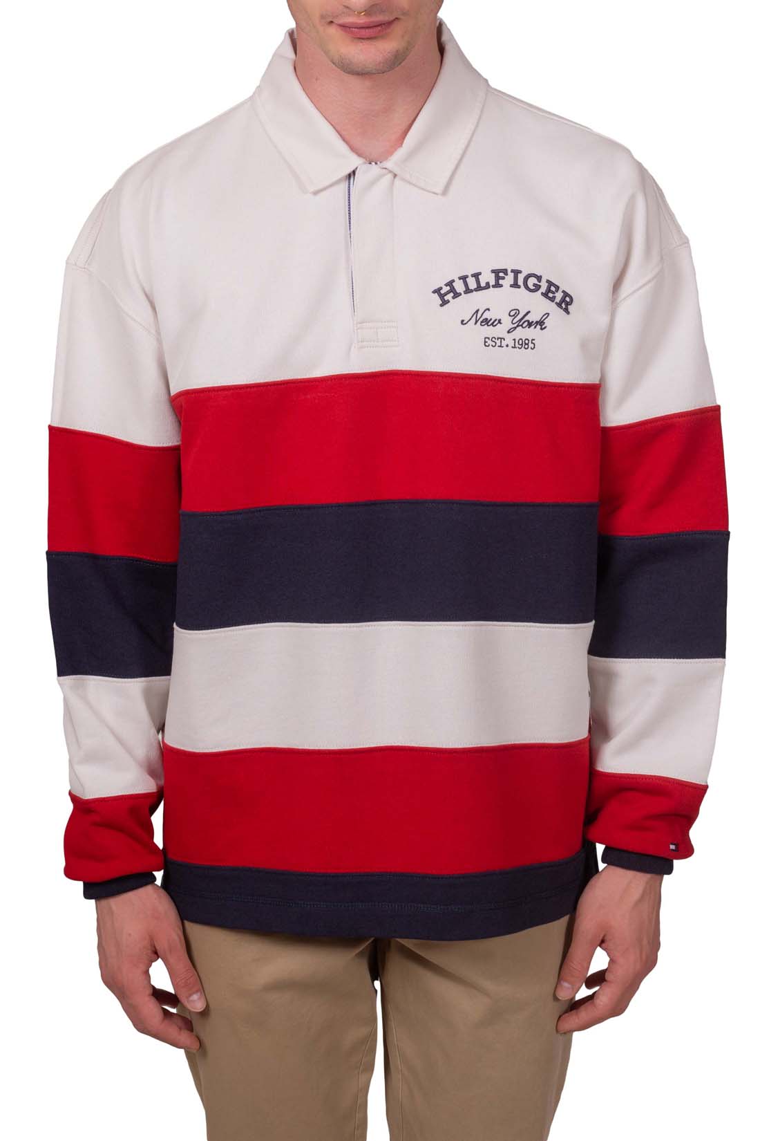 TOMMY HILFIGER - Men's oversize rugby Archive fit polo shirt-9