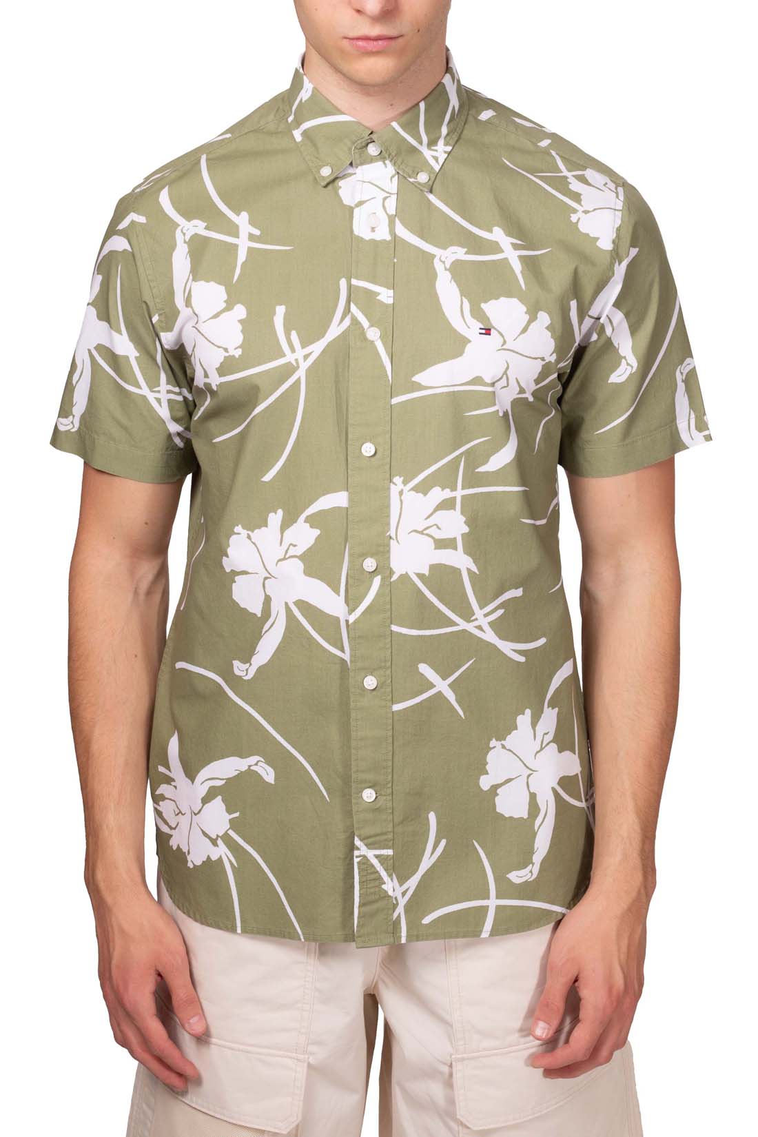 TOMMY HILFIGER - Men's shirt with tropical print-9