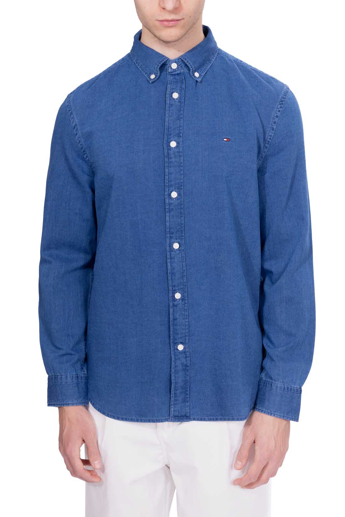 TOMMY HILFIGER - Camicia uomo regular in chambray - Taglia XL-0