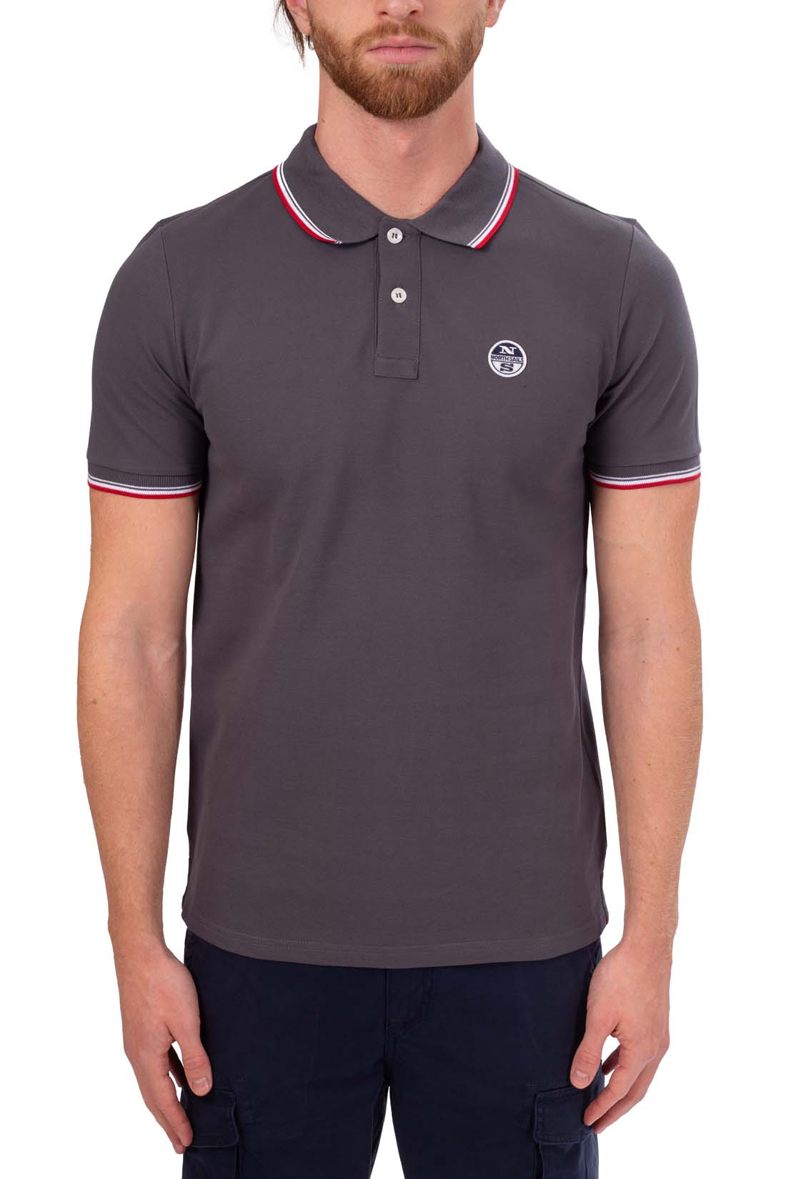 NORTH SAILS - Men's regular polo shirt with logo collar - Size 3XL-9