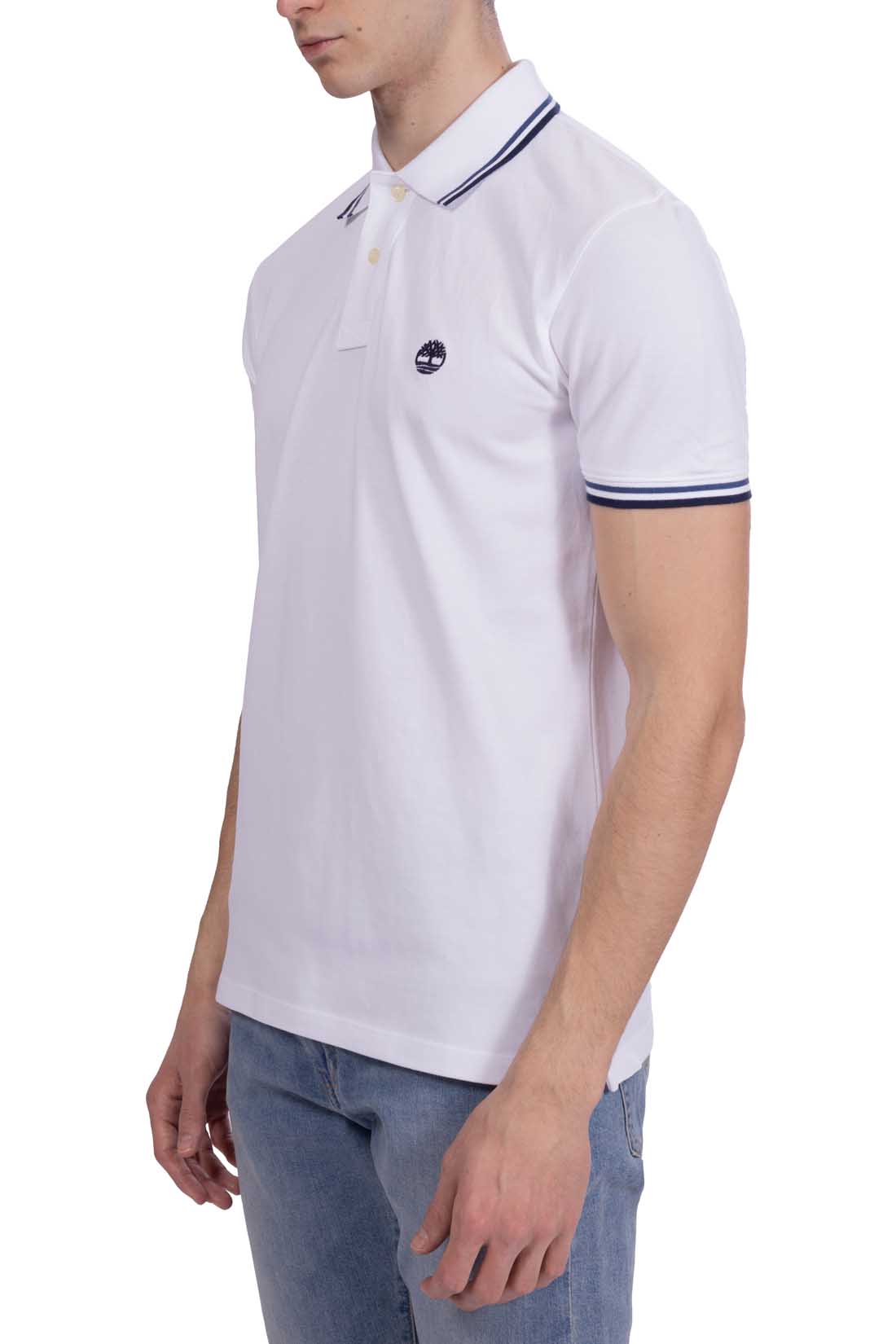 TIMBERLAND - Men's slim polo shirt with contrasting piping - Size 3XL-9