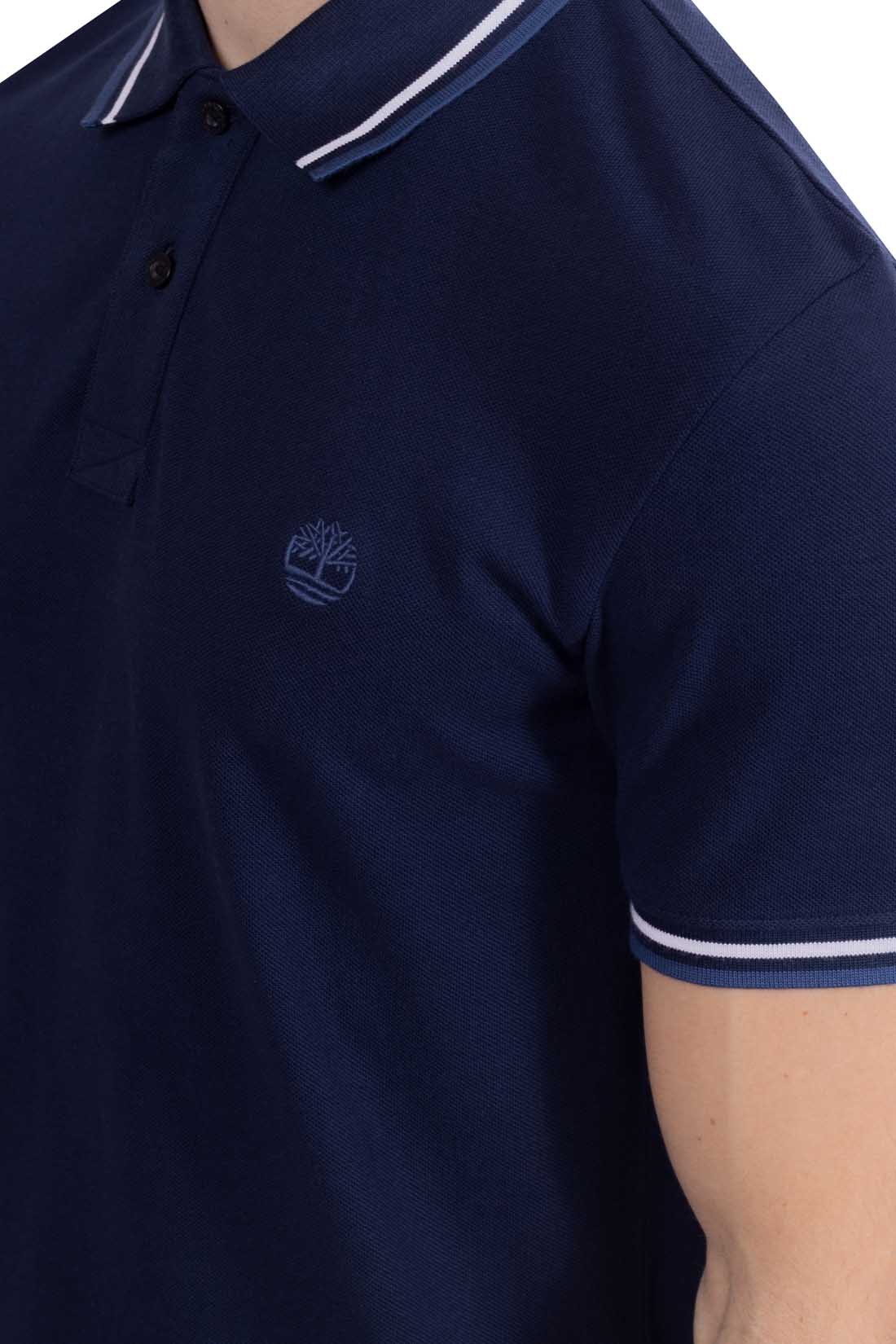 TIMBERLAND - Men's slim polo shirt with contrasting piping - Size 3XL-40