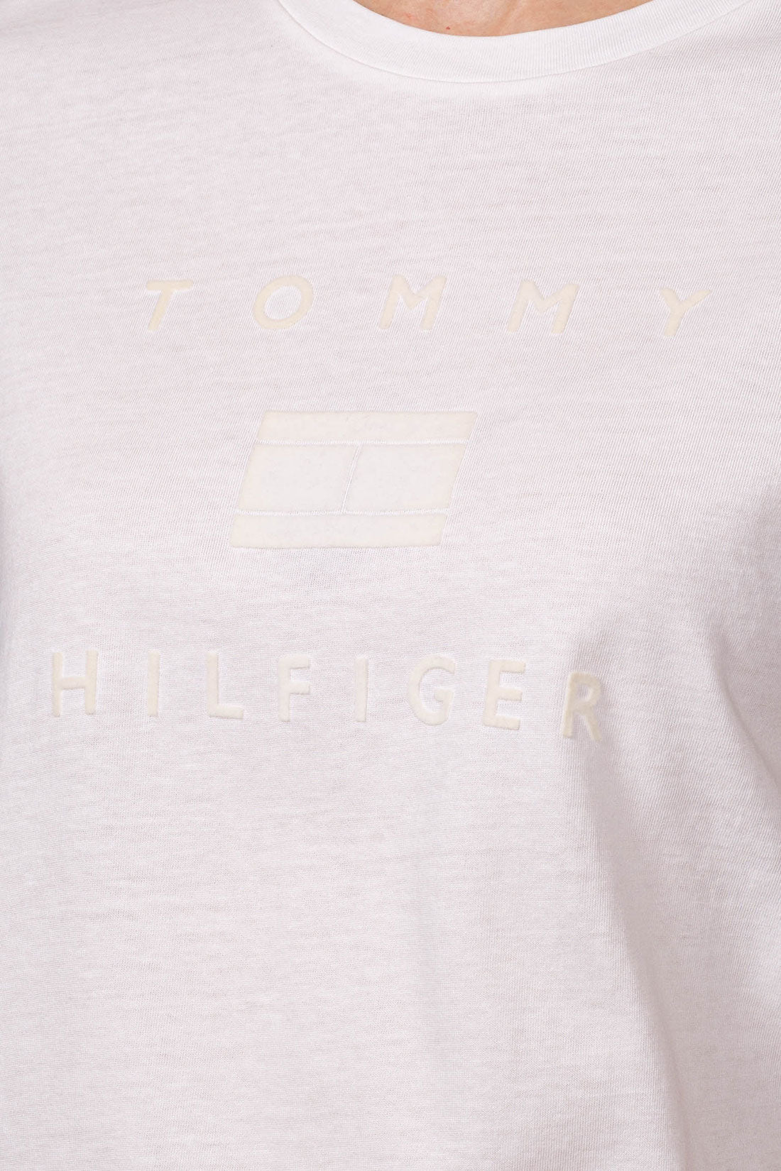 TOMMY HILFIGER - Women's flock flag T-shirt - Size L-29