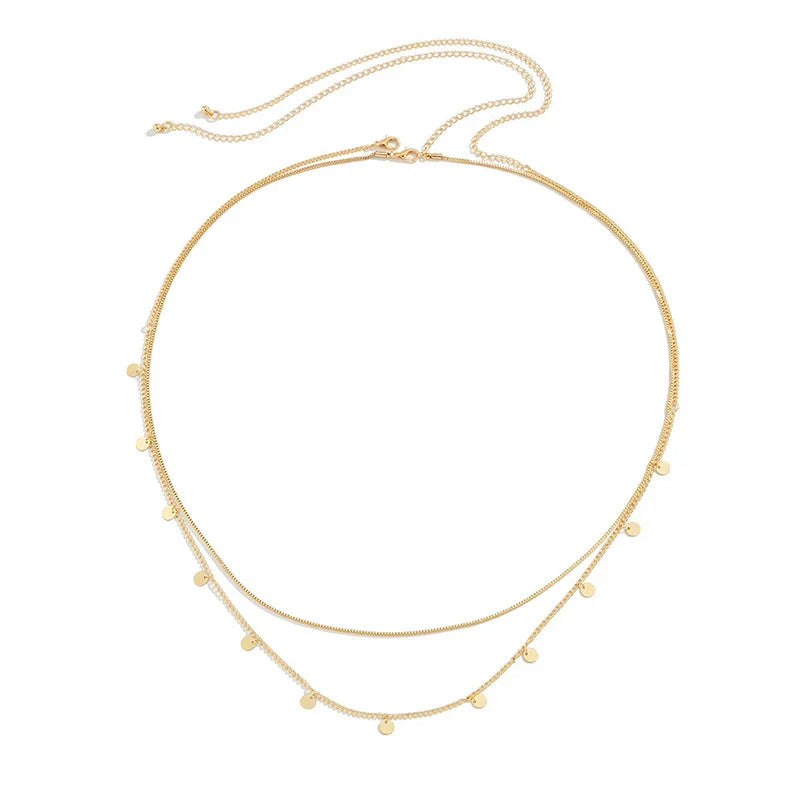 Sexy Double Thin Chain Women's Waist Chain Charming Butterfly Stainless Steel Belly Chain Summer Beach Bikini Body Jewelry-9