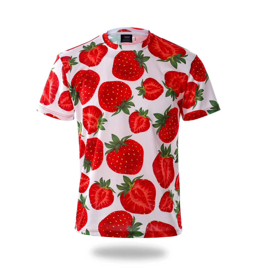Strawberry pattern Design Tee shirts-0