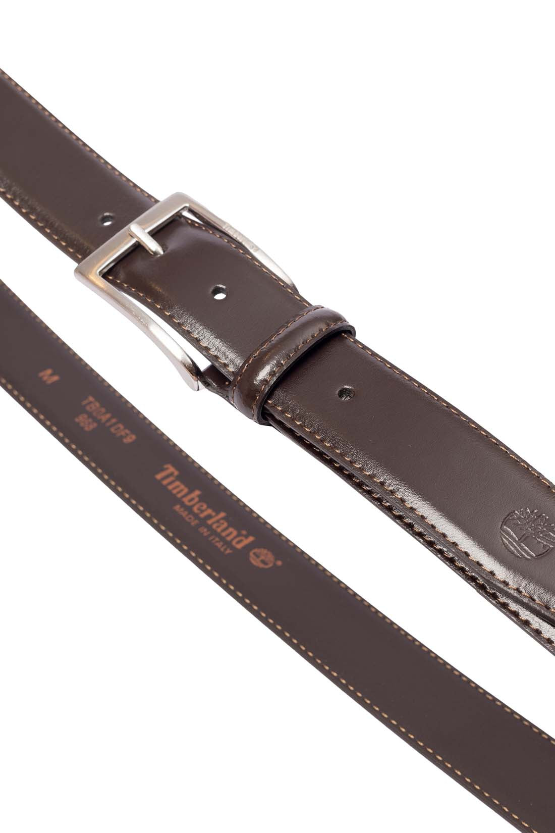 TIMBERLAND - Men's leather belt with logo - Size XL-10