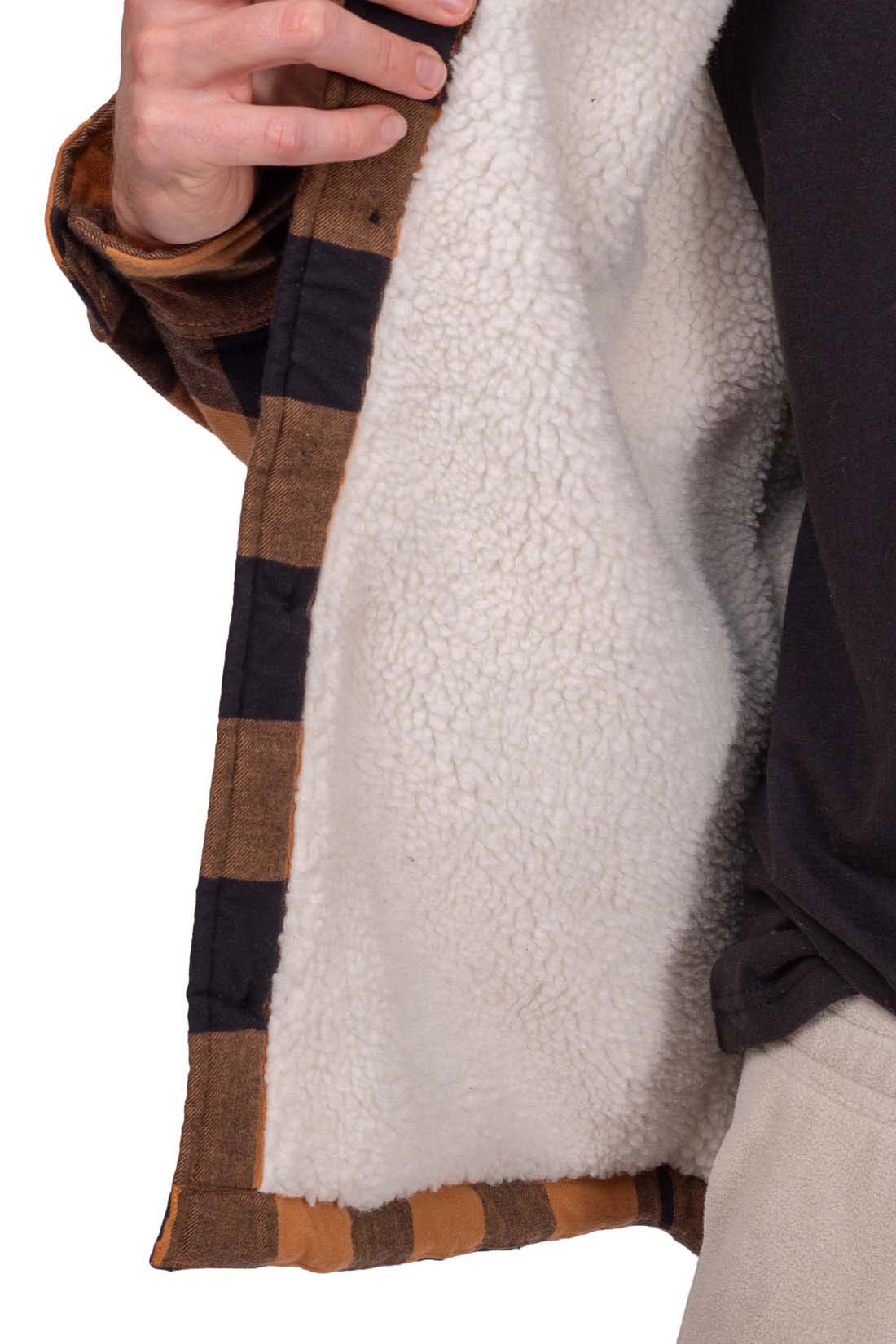 TIMBERLAND - Men's tartan Buffalo jacket with sherpa lining - Size XL-10