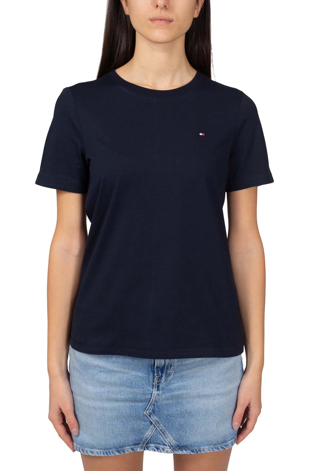 TOMMY HILFIGER - Women's regular T-shirt with embroidery - Size S-9