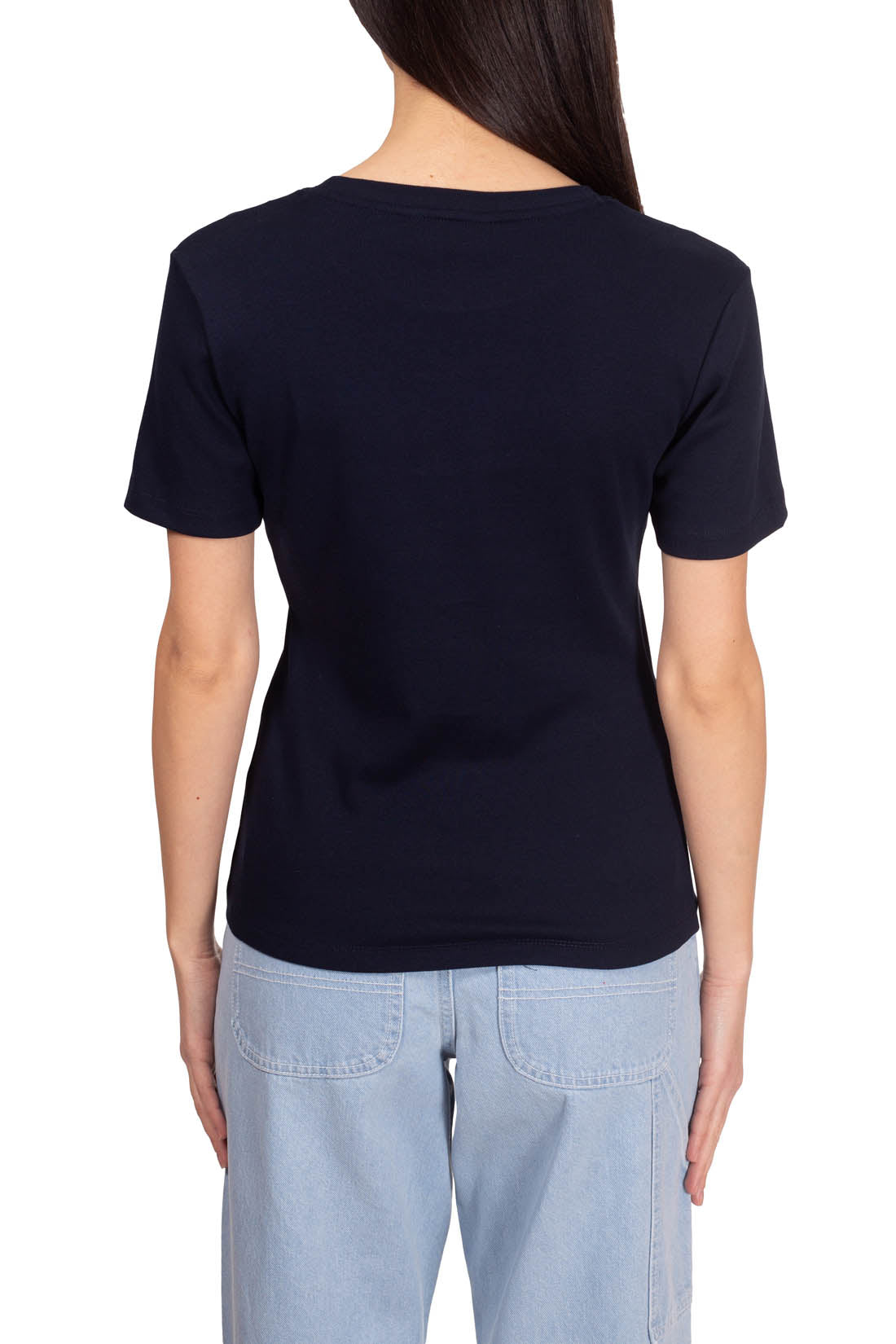 TOMMY HILFIGER - Women's slim logo T-shirt - Size L-10