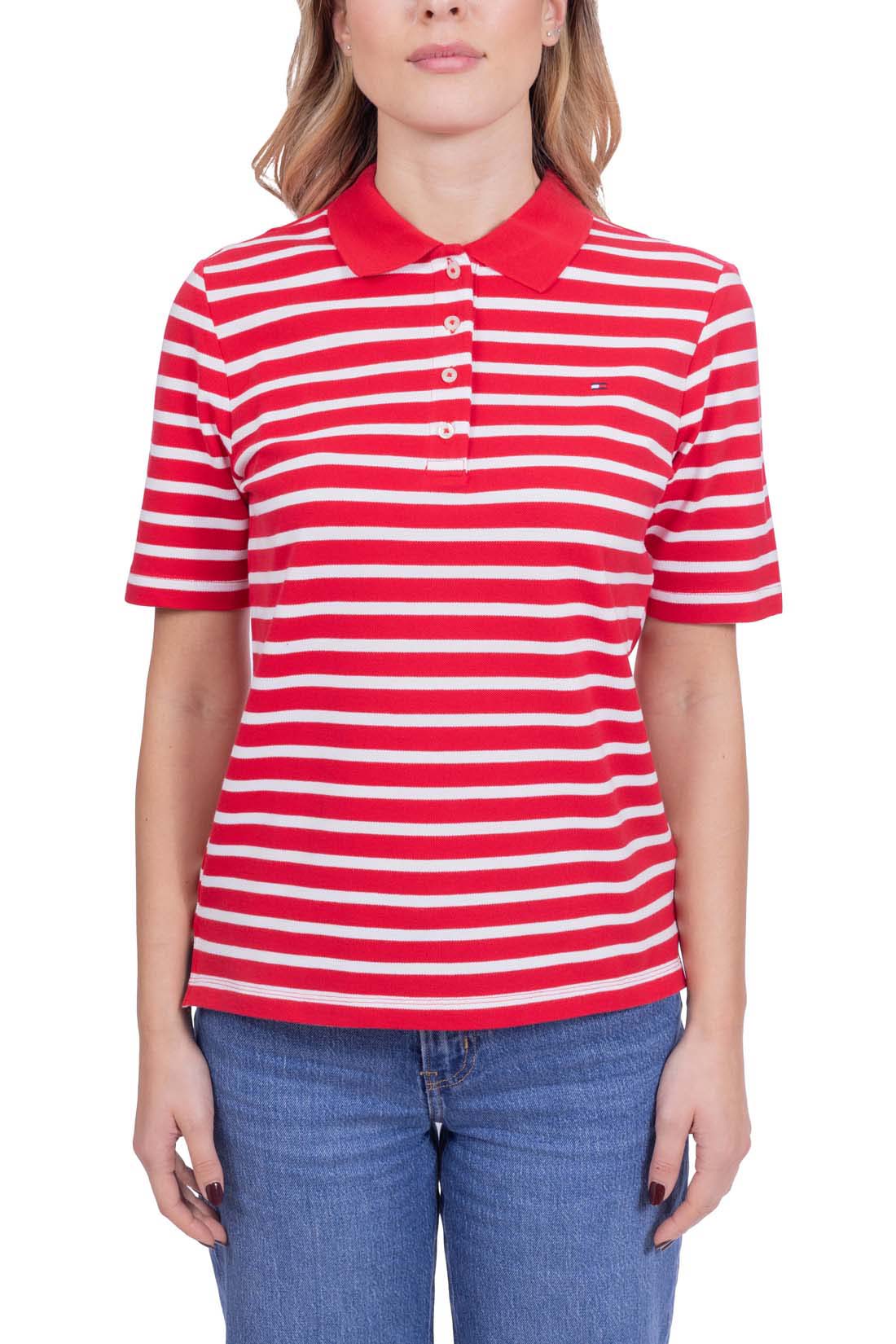 TOMMY HILFIGER - Women's piqué 1985 Collection polo shirt - Size L-19