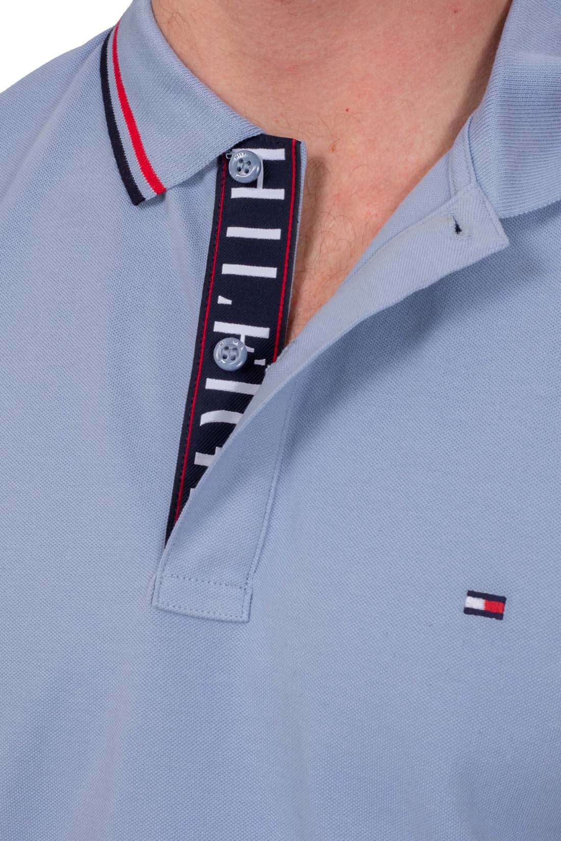 TOMMY HILFIGER - Men's slim polo shirt with contrasting profiles - Size XL-20