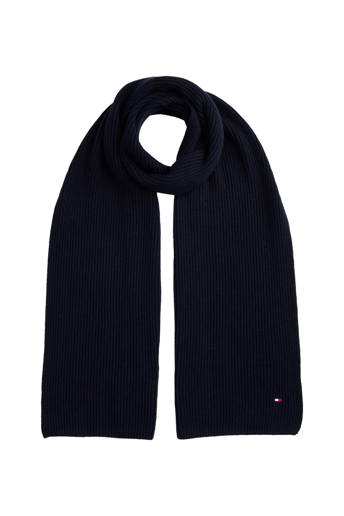 TOMMY HILFIGER - Men's ribbed scarf with logo - Size OS-0