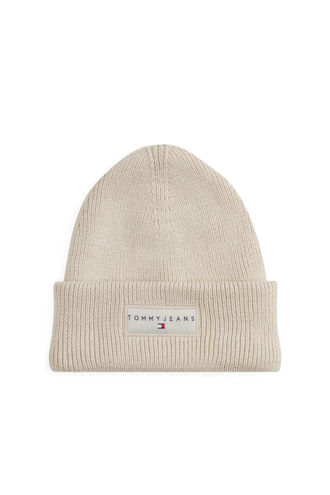 TOMMY HILFIGER - Women's pure cotton beanie with logo patch - Size OS-0