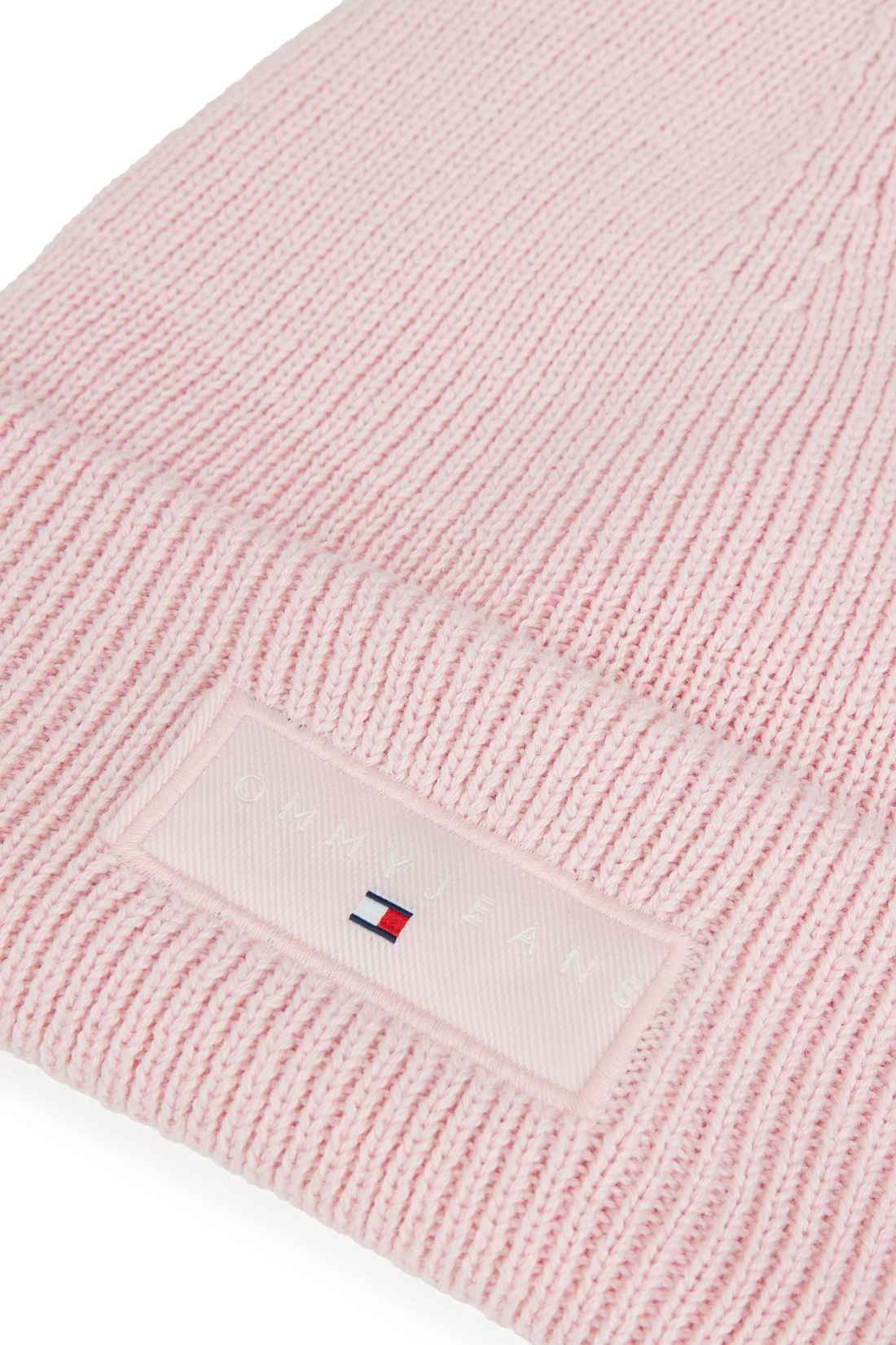 TOMMY HILFIGER - Women's pure cotton beanie with logo patch - Size OS-8