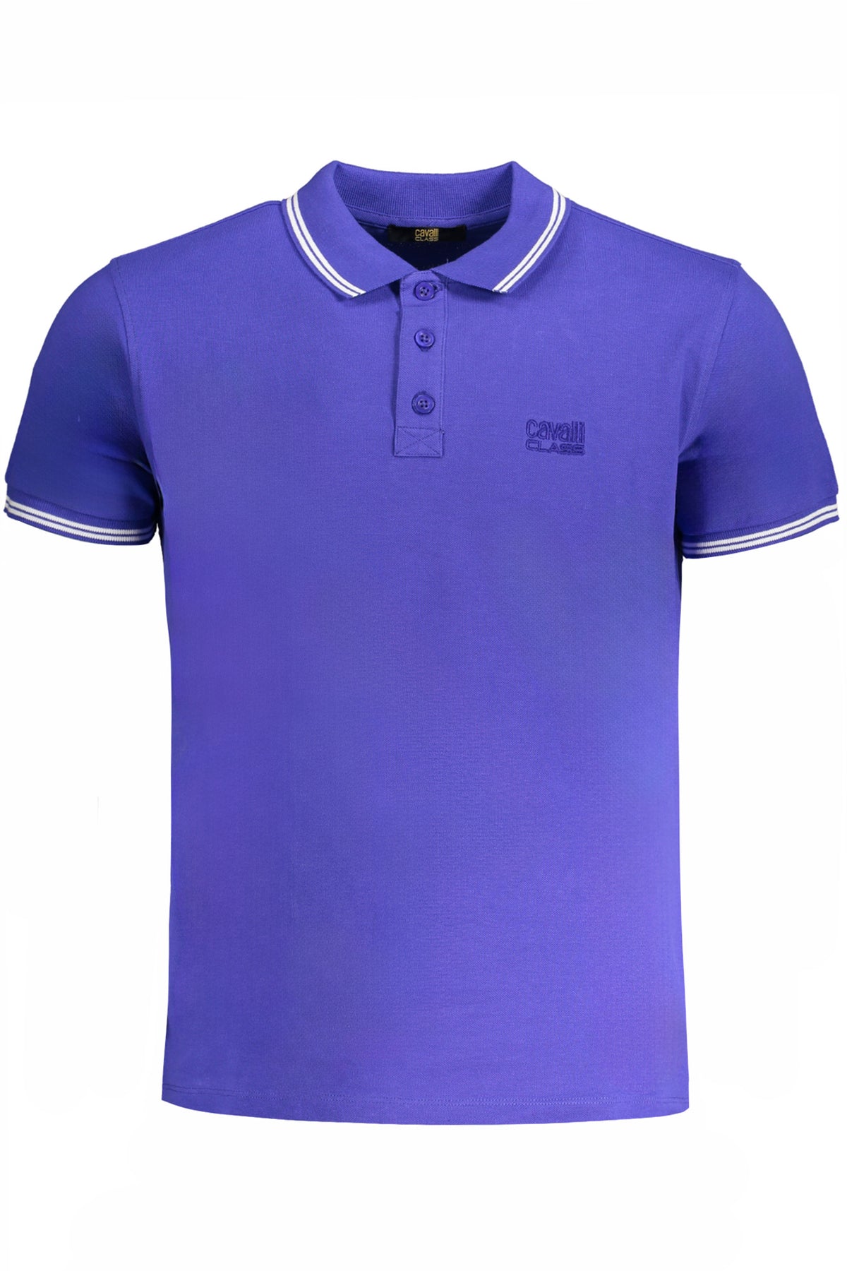 CAVALLI CLASS MEN'S SHORT SLEEVED POLO SHIRT BLUE-0