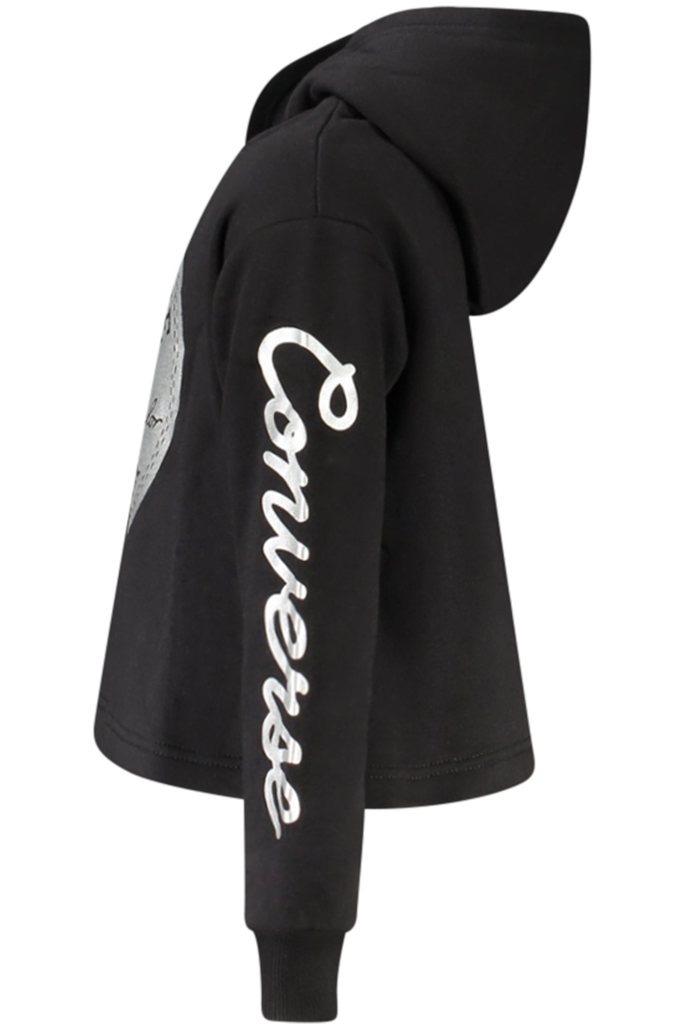 Converse Girls' Zip-Up Hoodie, Black-2