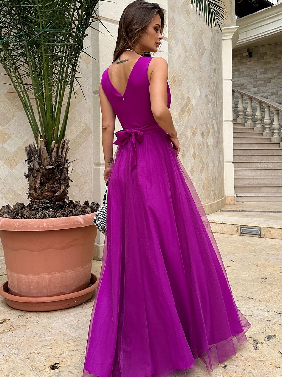 Long dress model 192639 Bicotone-2