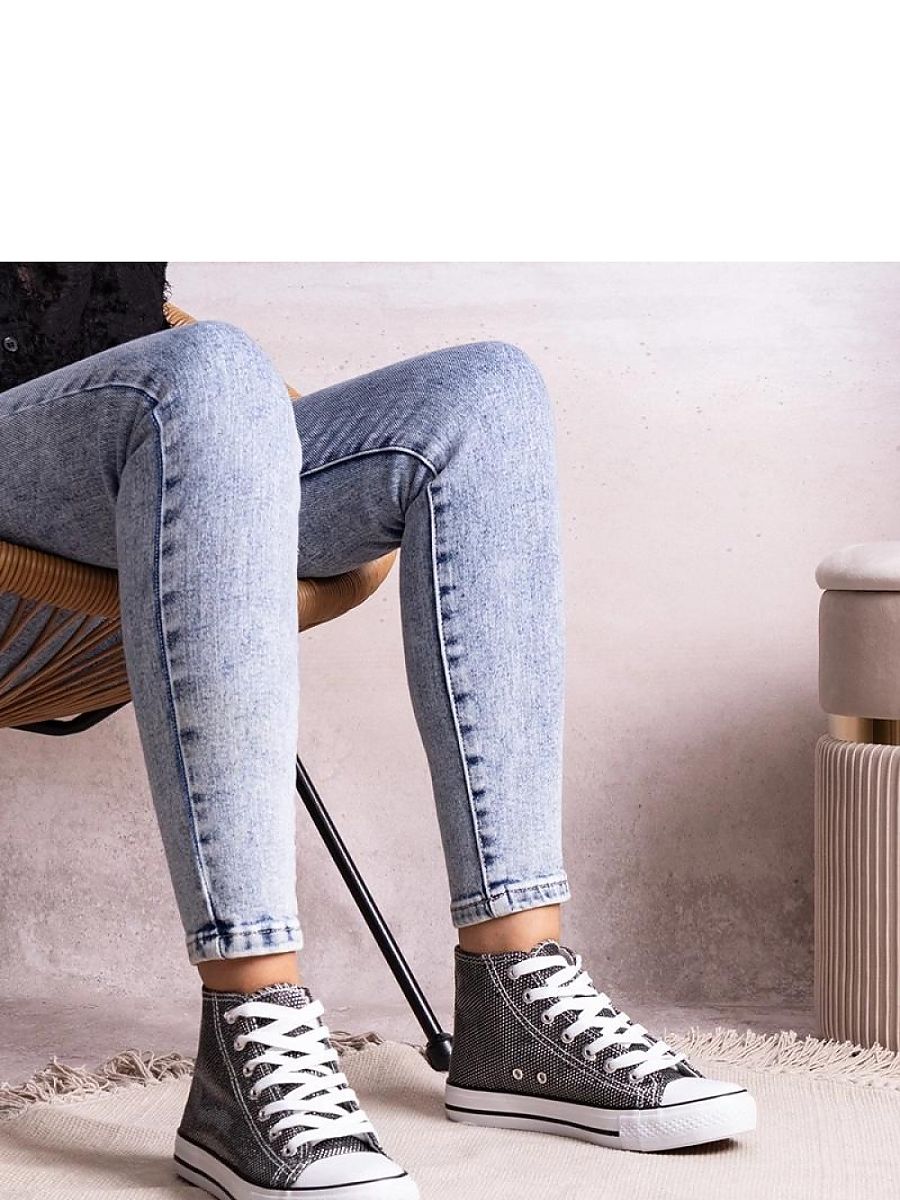 Solea high-top sneakers til kvinder – skinnende mesh