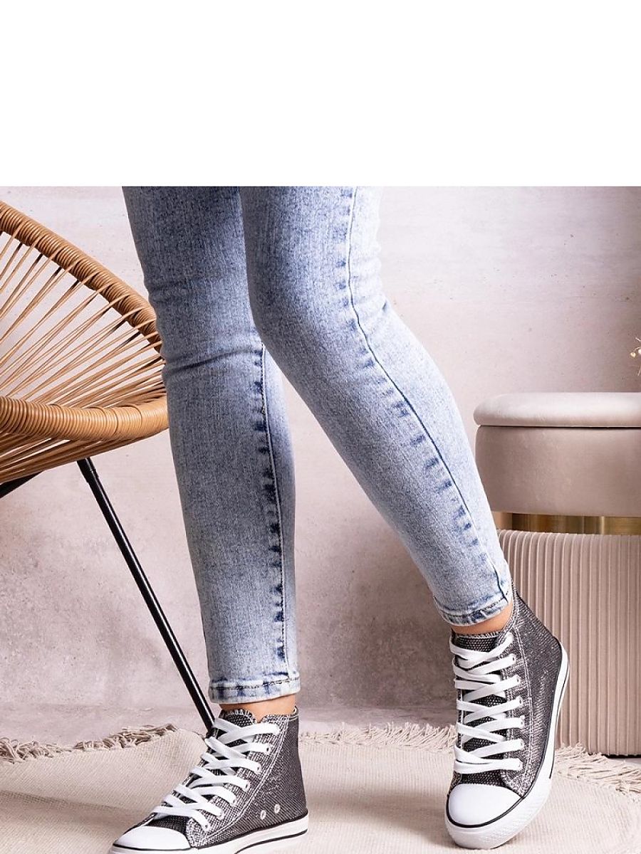 Solea high-top sneakers til kvinder – skinnende mesh