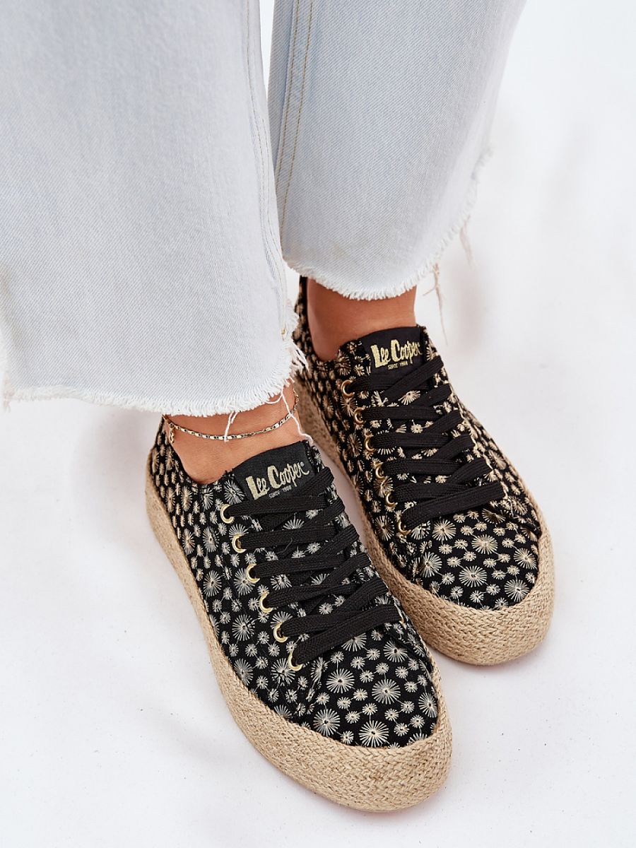 Lee Cooper sneakers til kvinder – med flettet platform