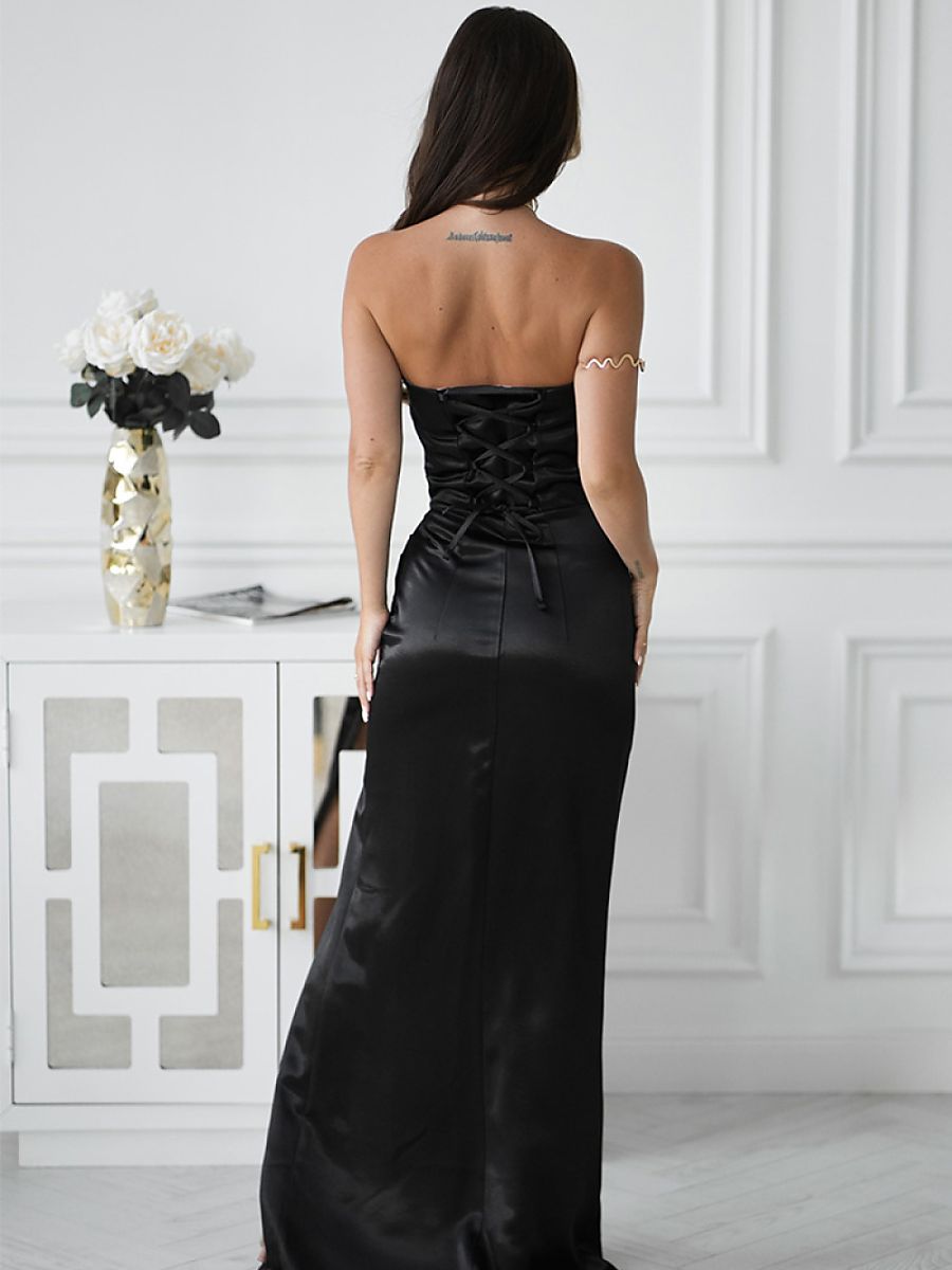 Long dress model 219709 Bicotone-2