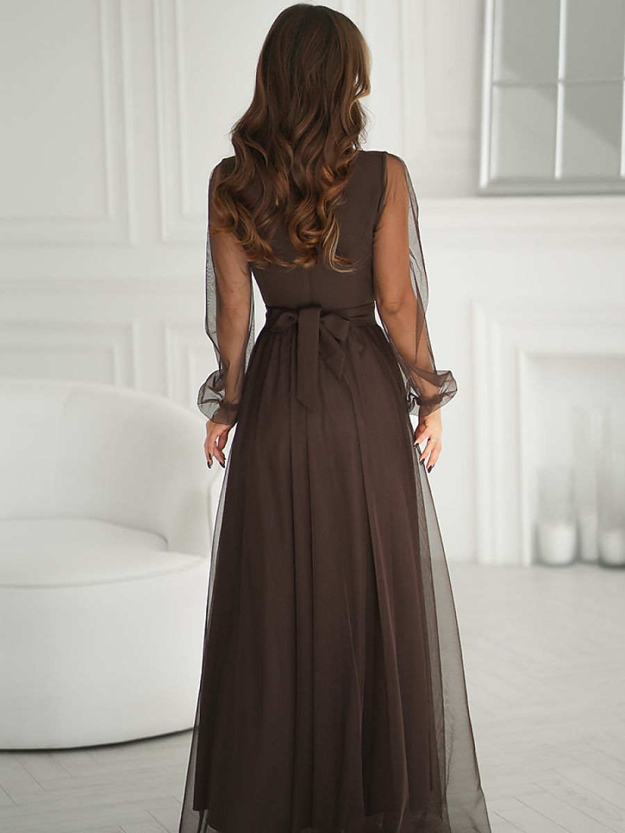 Long dress model 220610 Bicotone-2