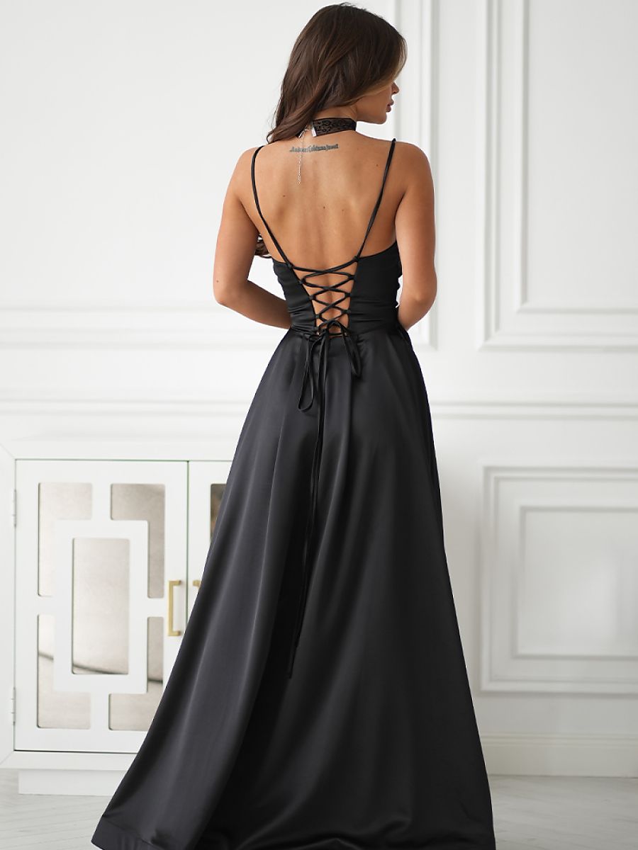 Long dress model 221609 Bicotone-2
